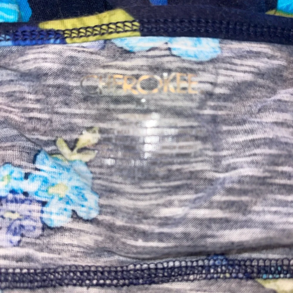 Cherokee Girls Floral Sundress Sz M 6/7‎ Navy Blue